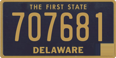 DE license plate 707681