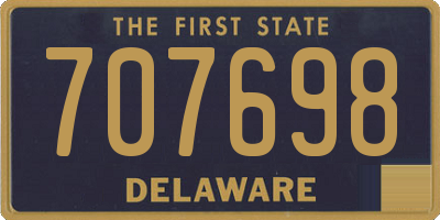DE license plate 707698