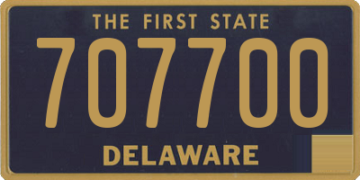 DE license plate 707700
