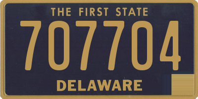 DE license plate 707704