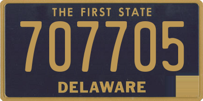 DE license plate 707705