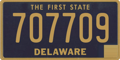 DE license plate 707709