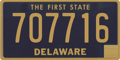 DE license plate 707716