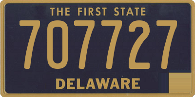 DE license plate 707727