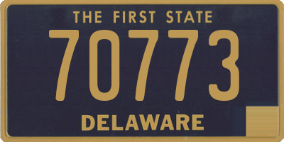 DE license plate 70773