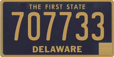 DE license plate 707733