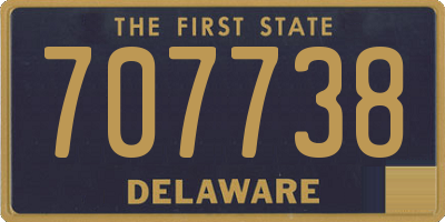 DE license plate 707738