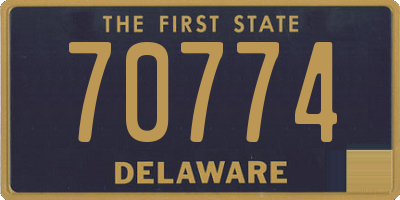 DE license plate 70774