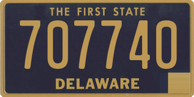 DE license plate 707740
