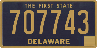 DE license plate 707743