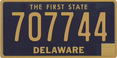 DE license plate 707744