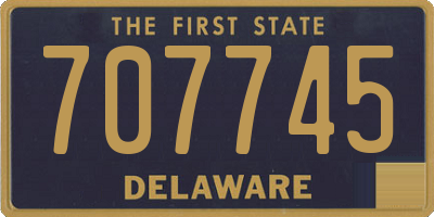 DE license plate 707745
