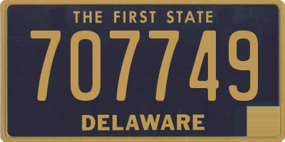 DE license plate 707749