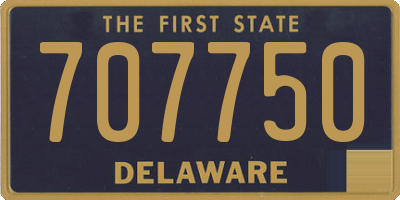 DE license plate 707750