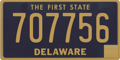 DE license plate 707756