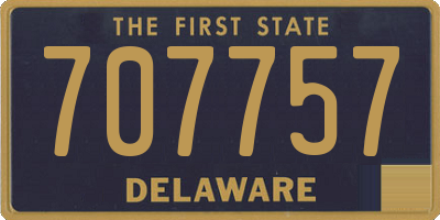 DE license plate 707757
