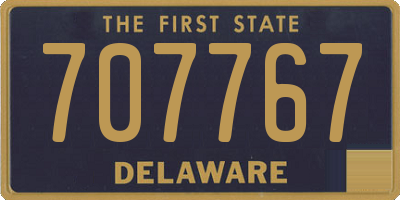 DE license plate 707767