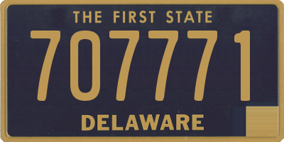 DE license plate 707771