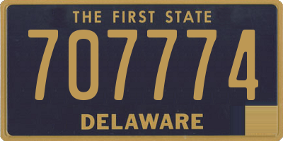 DE license plate 707774