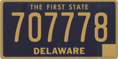 DE license plate 707778