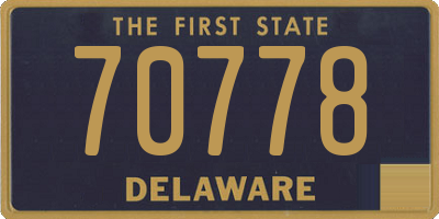 DE license plate 70778