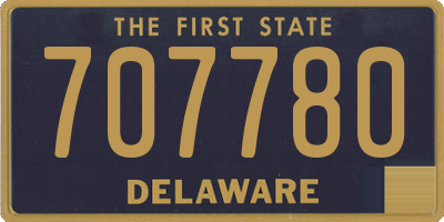 DE license plate 707780