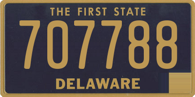 DE license plate 707788