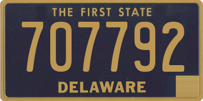 DE license plate 707792