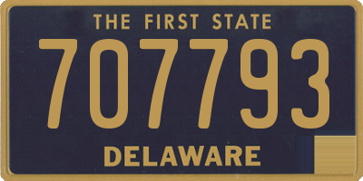 DE license plate 707793