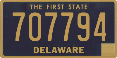 DE license plate 707794