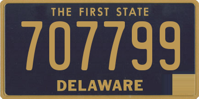 DE license plate 707799