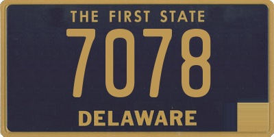 DE license plate 7078