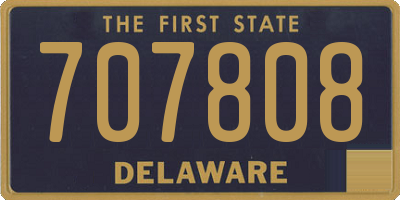 DE license plate 707808