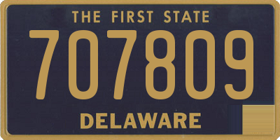 DE license plate 707809