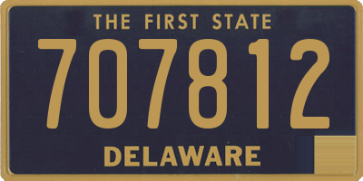 DE license plate 707812
