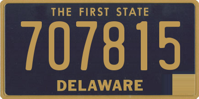 DE license plate 707815