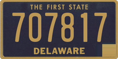 DE license plate 707817