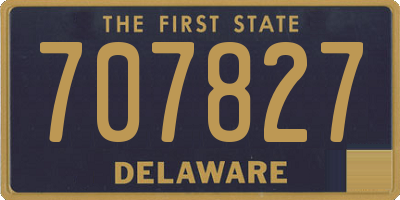 DE license plate 707827