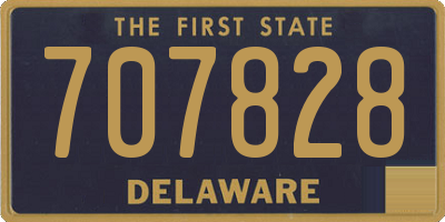 DE license plate 707828