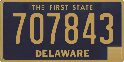 DE license plate 707843