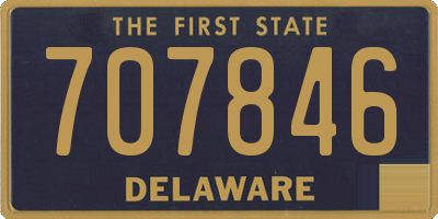 DE license plate 707846