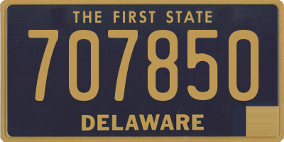 DE license plate 707850