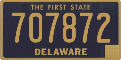 DE license plate 707872