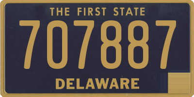 DE license plate 707887
