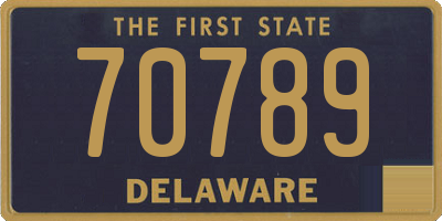 DE license plate 70789