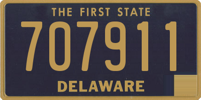 DE license plate 707911