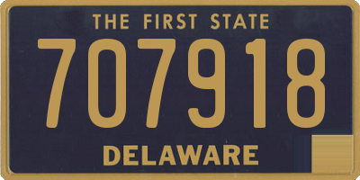 DE license plate 707918