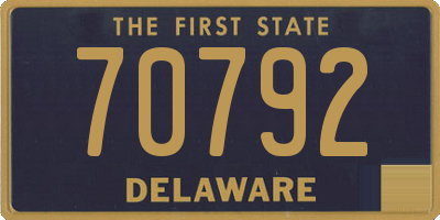 DE license plate 70792