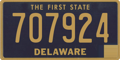 DE license plate 707924