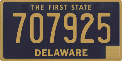 DE license plate 707925